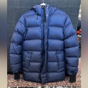 Canada Goose Vernon Down Puffer Parka Jacket Blue Small Men’s BLACK LABEL